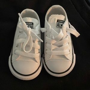 Size 4 Toddler All White Converse